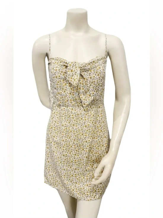 Billabong Endless Summer Knot Front Mini Dress Floral Smocked Back S - Picture 2 of 10